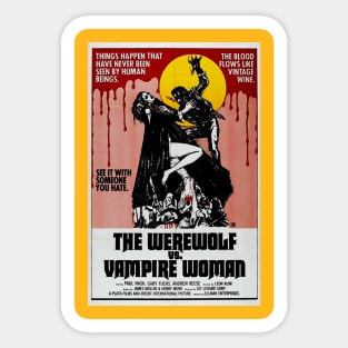 the Werewolf vs Vampire Woman Sticker